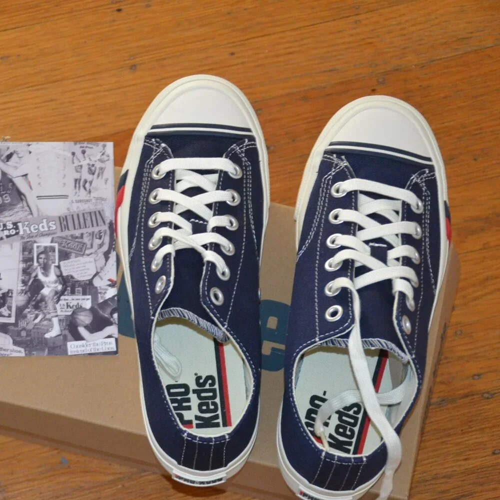 NEW in Box PRO-KEDS ROYAL LO CANVAS SKATEBOARD CASUAL SNEAKERS Blue Men's 7 - Picture 2 of 8